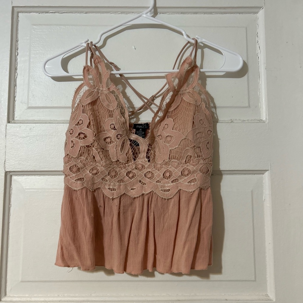 Rue21 Blush Lace Top